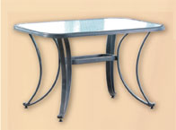 Alu Glastisch Gartentisch mit Kunststoffglaspatte
