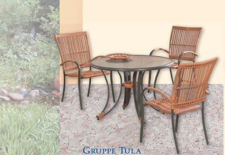 Alu Gartentisch- Teaktisch, Glastisch, Alutisch